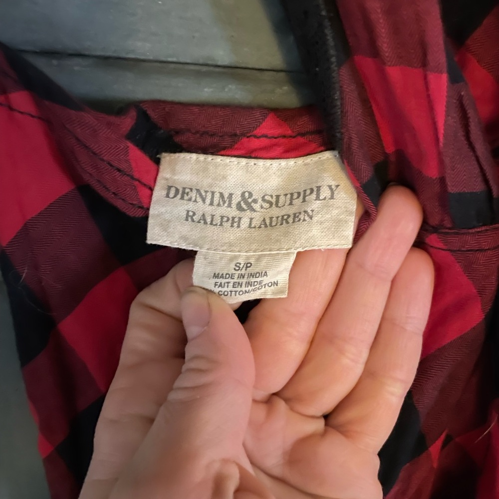 Denim & Supply by Ralph Lauren 100% cotton Buffalo check maxi lace slip dress - Picture 4 of 7